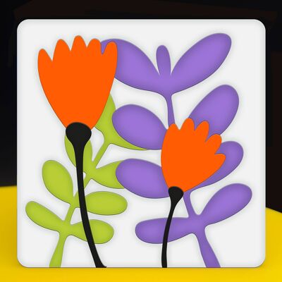 Flowers And Shadows Panel - designer and original decoration