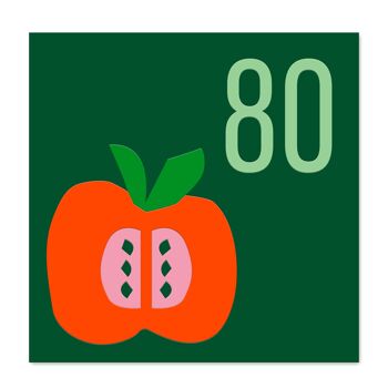 Plaque Décorative Numéro Motif Pomme - plaque maison 4
