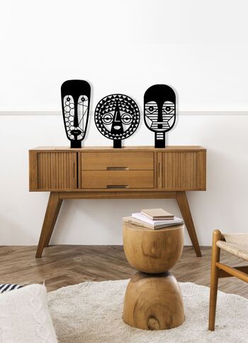Silhouette Décorative Masque Africain - objet décoratif pour la maison 2