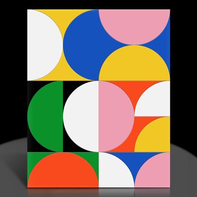 Bauhaus Painting Revisited Semicircle – Designer- und originelle Wanddekoration