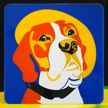 Tableau Plexi Coloré Beagle - panneau chien décoration murale 3