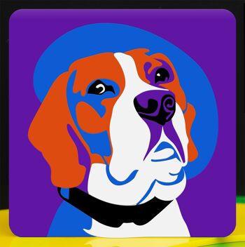 Tableau Plexi Coloré Beagle - panneau chien décoration murale 4