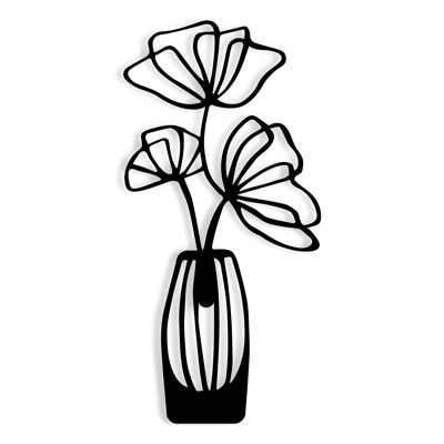 Blumenstrauß in Silhouette 29 cm – Designer-Dekorationsobjekt