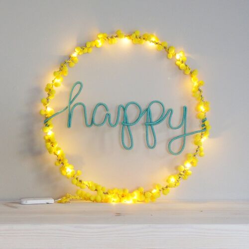 Happy Fairy Light Hoop