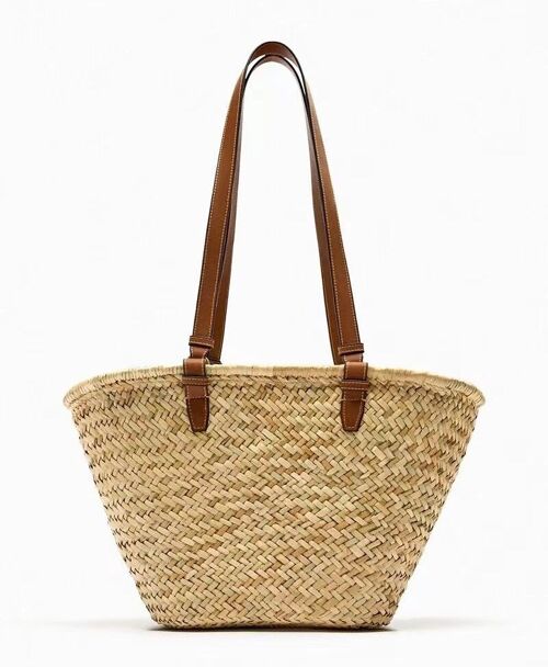 Big Size Grass Straw Woven Beach Tote Bag