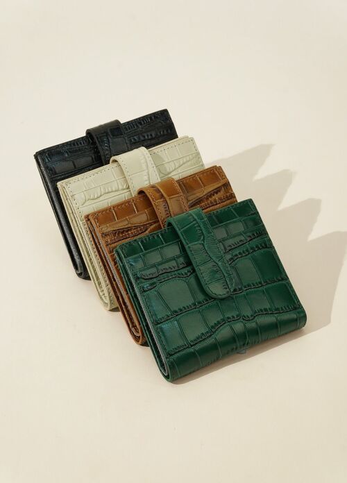 Genuine Leather Crocodile Pattern Wallet Card Holder