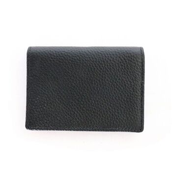 Porte-cartes portefeuille unisexe en cuir véritable 11