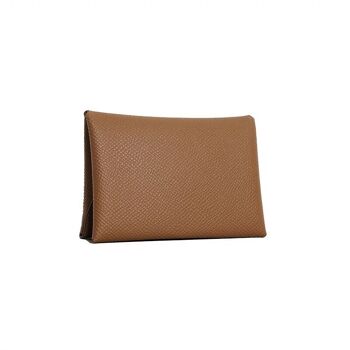 Portefeuille double poche en cuir véritable 8