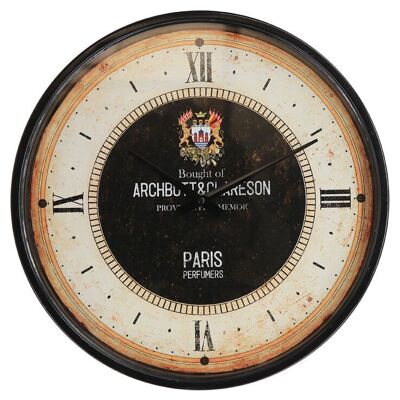 Horloge murale en métal avec façade en verre. Dimension : 60x6cm BC-220