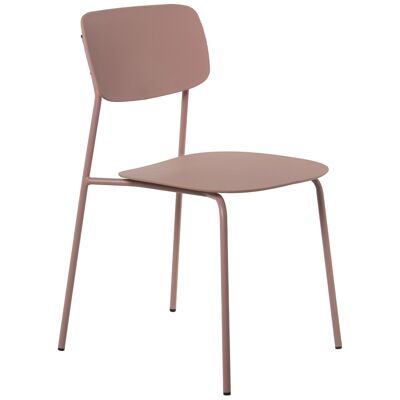 PINK PP CHAIR METAL LEGS 43X48X78CM, HIGH.SEAT:44CM ST49699