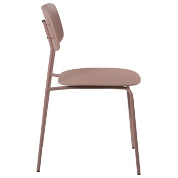 CHAISE PP ROSE PIEDS MÉTAL 43X48X78CM, HAUTE.SIÈGE:44CM ST49699 4