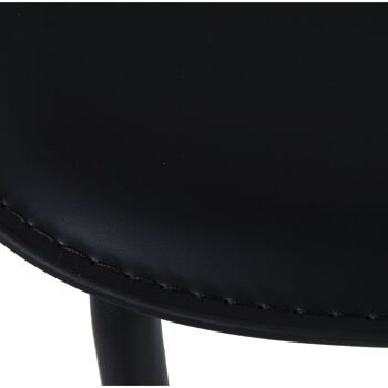 CHAISE PU NOIR PIEDS MÉTAL 43X48X78CM, HAUTE.SIÈGE:44CM ST49702 5