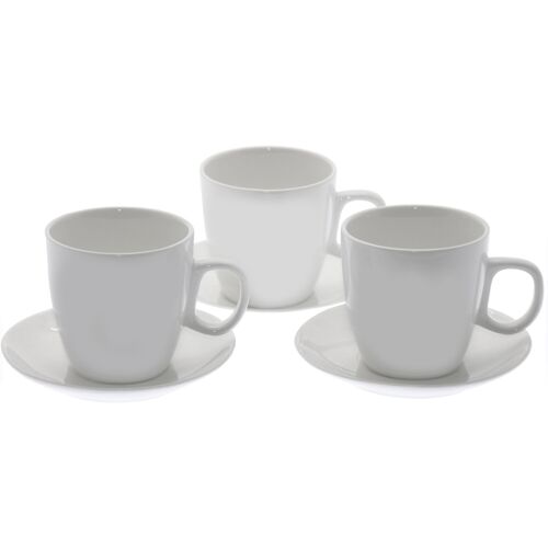 SET 6 TAZAS TÉ C/PLATO CERÁMICA EN CAJA REGALO _TAZA:7,5X7,5CM, PLATO:°12CM ST9521