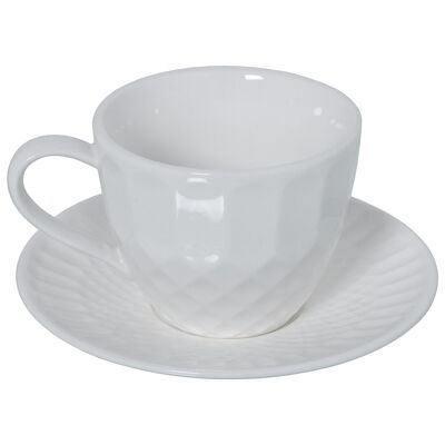 SET OF 6 TEA CUPS WITH PORCELAIN PLATE WITH GIFT BOX _MUG:10.5X8.2X6.5CM 200CC ST80547