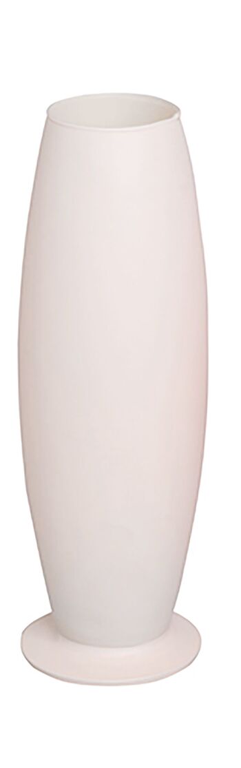 Vase en verre moderne en blanc. Origine : Espagne Dimension : 7x10x30cm EE-005B
