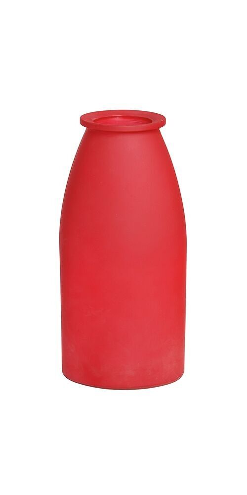 Modern glass vase in red. Origin: Spain Dimension: 10x16x33cm EE-014R