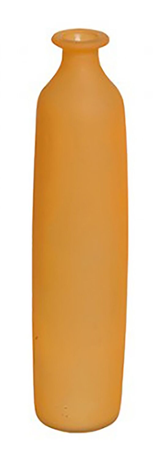 Modern glass vase in orange. Origin: Spain Dimension: 5x25cm EE-013O