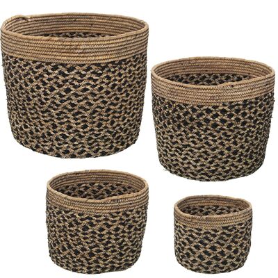 SET 4 CESTI IN ERBA MARINA _°35X30+°30X25+°25X20+°20X15CM ST75964