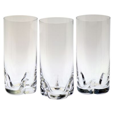 SET OF 6 HIGH BOHEMIA CRYSTAL GLASSES IN GIFT BOX _°7X16CM ST14616