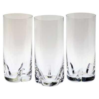 SET 6 VASOS ALTO CRISTAL BOHEMIA EN CAJA REGALO _°7X16CM ST14616