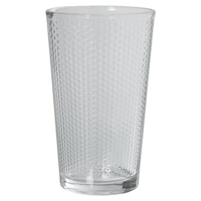 SET OF 6 GLASS GLASSES 350ML _°7.5X13CM ST7734