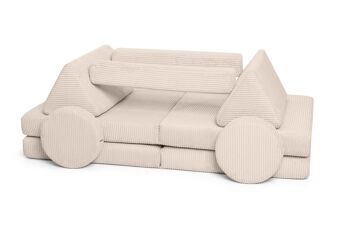 SHAPPY PLAY SOFA PURE CORDUROY (anniversaire, aire de jeux, canapé de jeu, meuble jouet, montessori, intégration sensorielle) 4