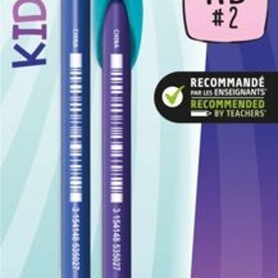 CRAYON GRAPHITE PLASTIQUE HB GOMME X2 + ERGO GUIDE DOIGTS