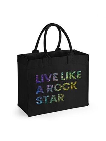 Sac Carré Naturel Rockstar Glitter Foil 1