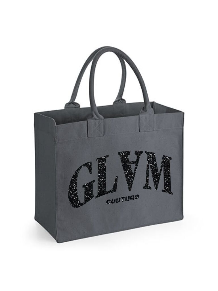 Borsa Quadrata Glam Nera Glitter