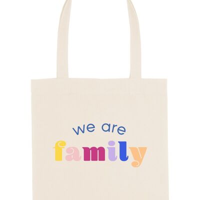 TOTEBAG NATUREL WE ARE FAMILY