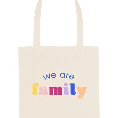 WE ARE FAMILY NATURAL TOTEBAG