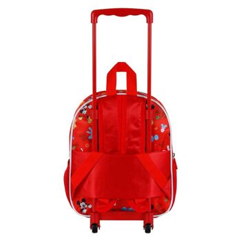 Disney Mickey Mouse Twirl-3D Sac à dos avec petites roulettes Rouge 4