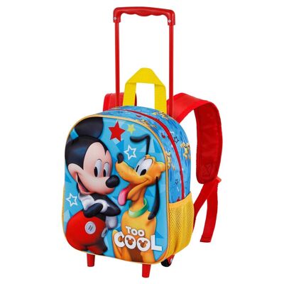 Disney Mickey Mouse Pal-3D Backpack with Small Wheels, Blue