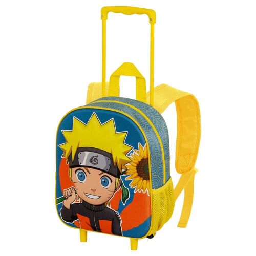 Naruto Peace-Mochila 3D con Ruedas Pequeña, Multicolor