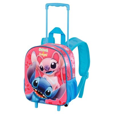 Disney Lilo and Stitch Match-3D Backpack with Wheels Small, Pink