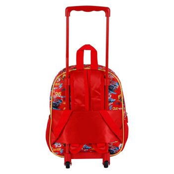 Disney Cars 3 Bumper-3D Sac à dos avec petites roulettes Rouge 4