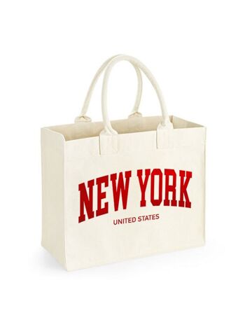 Sac Carré New York Velours Rouge 1