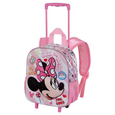 Disney Minnie Mouse Power-Small 3D Backpack with Wheels, Pink