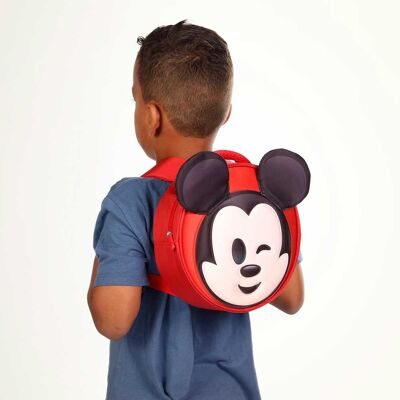 Zaino Disney Topolino Invia-Emoji, Rosso