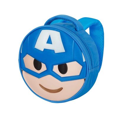 Marvel Captain America Send-Emoji Sac à dos Bleu
