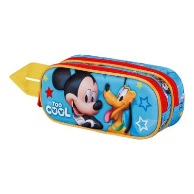 Disney Mickey Mouse Pal-Estuche Portatodo 3D Doble, Azul