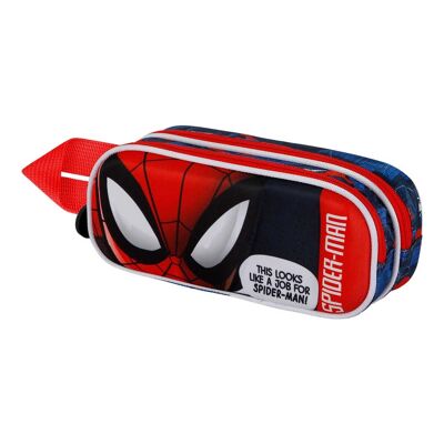 Marvel Spiderman Stronger-Double 3D Pencil Case, Red