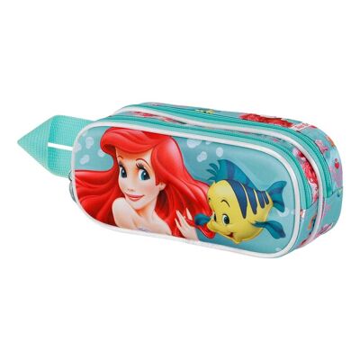 Disney Ariel Sea-Double 3D Pencil Case, Blue