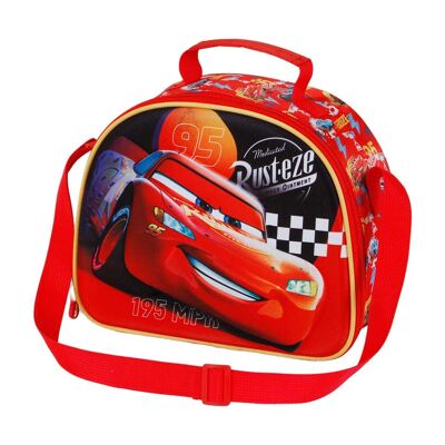 Disney Cars 3 Bumper-Bolsa Portamerienda 3D, Rojo