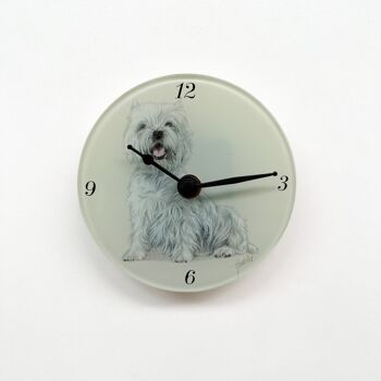 Horloge West Highland White Terrier par 3 pièces