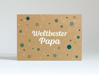 Carte postale "Le meilleur papa du monde" 1