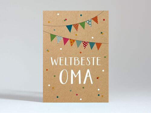 Postkarte "Weltbeste Oma"