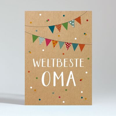 Postkarte "Weltbeste Oma"