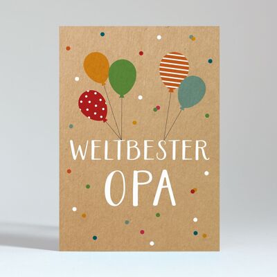 Postkarte "Weltbester Opa"