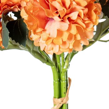 BOUQUET DE PIVOINES ORANGES POLYESTER _28CM ST27430 4